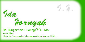 ida hornyak business card